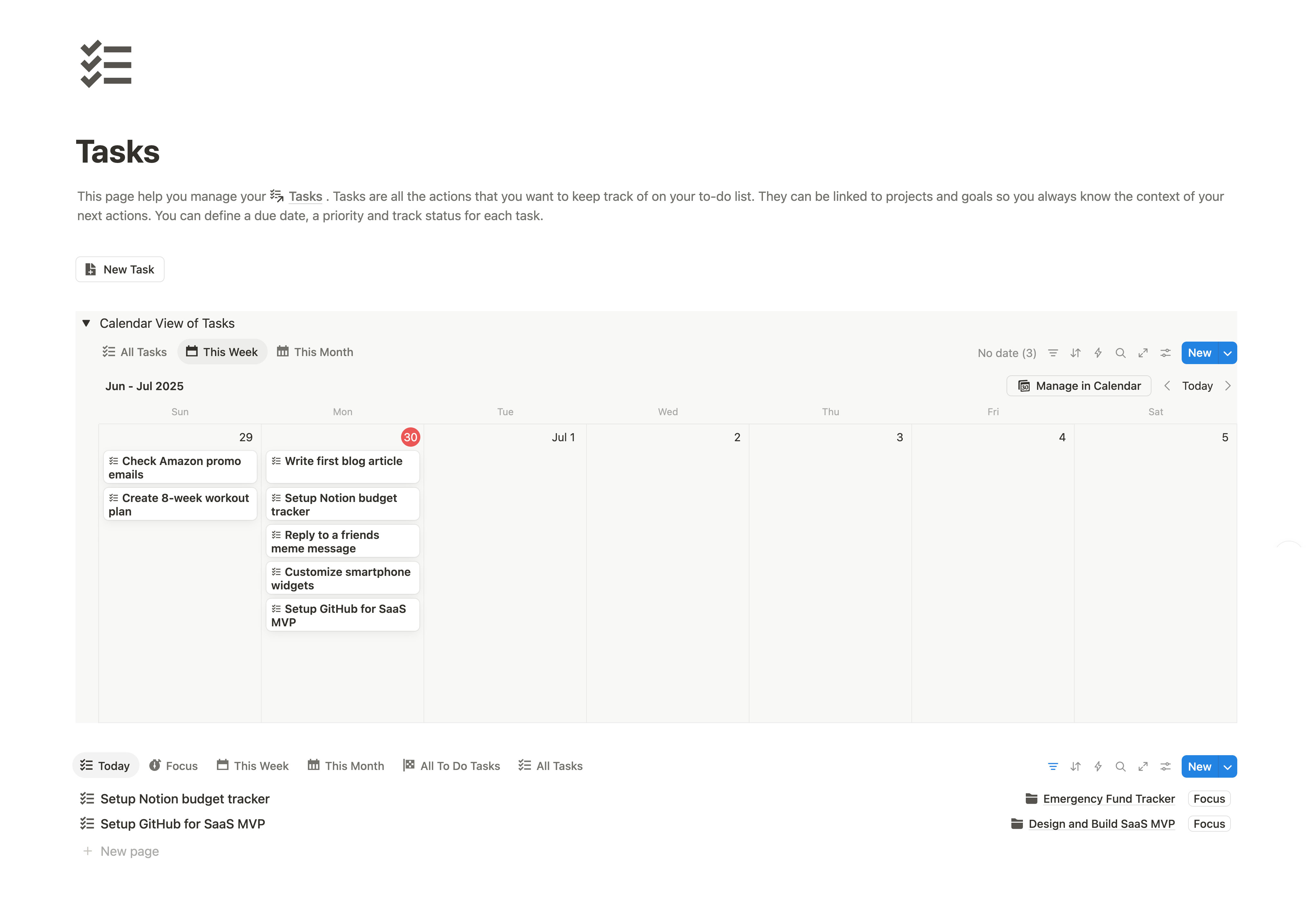 Tasks Manager Screenshot