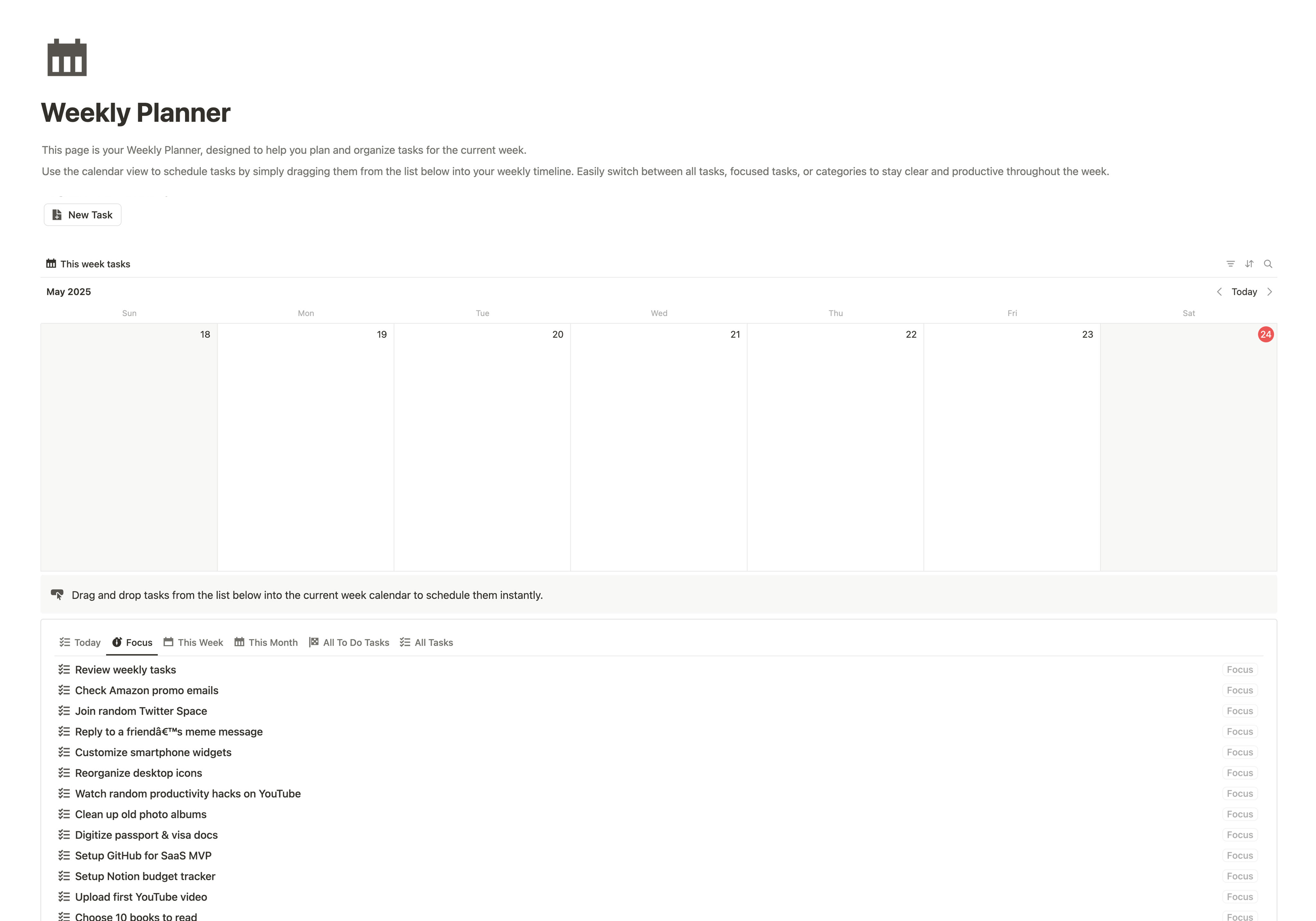 Weekly Planner